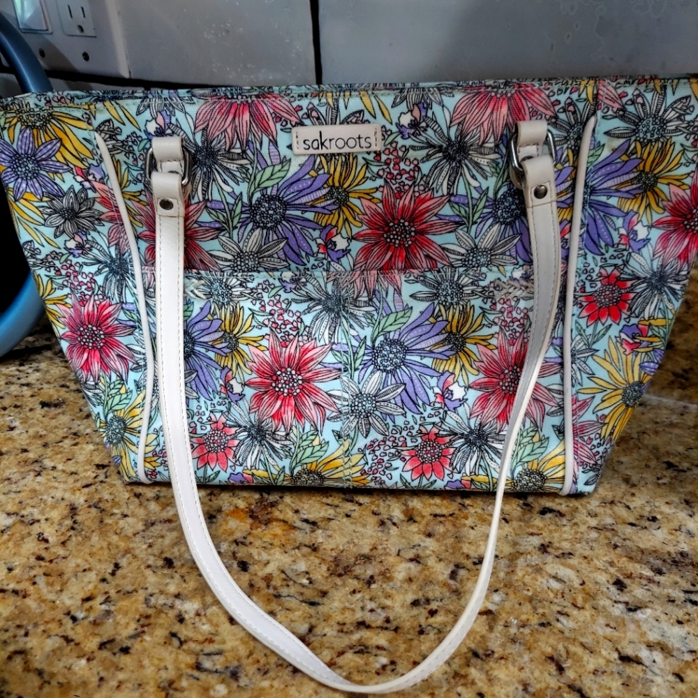 Sakroots Floral Tote Bag - Red, Purple, Yellow